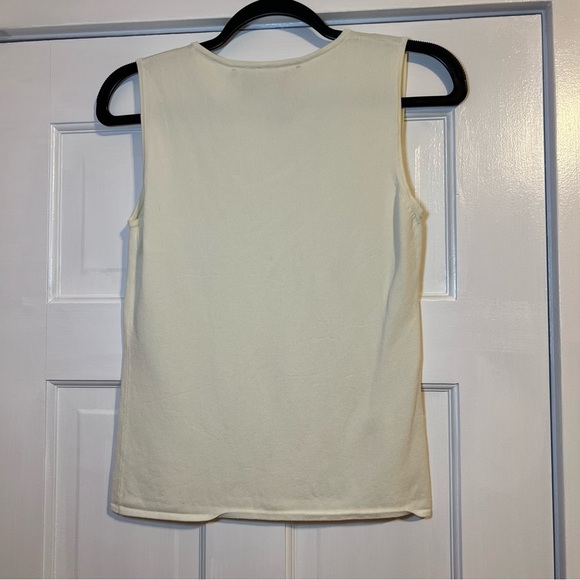 #88 MICHELLE NICOLE IVORY EMBELLISHED TANK TOP MEDIUM - Picture 2 of 4
